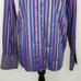 Marks & Spencer Autograph Purple Stripe Floral Accent Dress Shirt Size 42 16.5