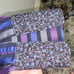 Marks & Spencer Autograph Purple Stripe Floral Accent Dress Shirt Size 42 16.5