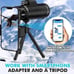 40x60 Monocular Telescope Smartphone Adapter High Powered BAK4 Prism FMC Monocul