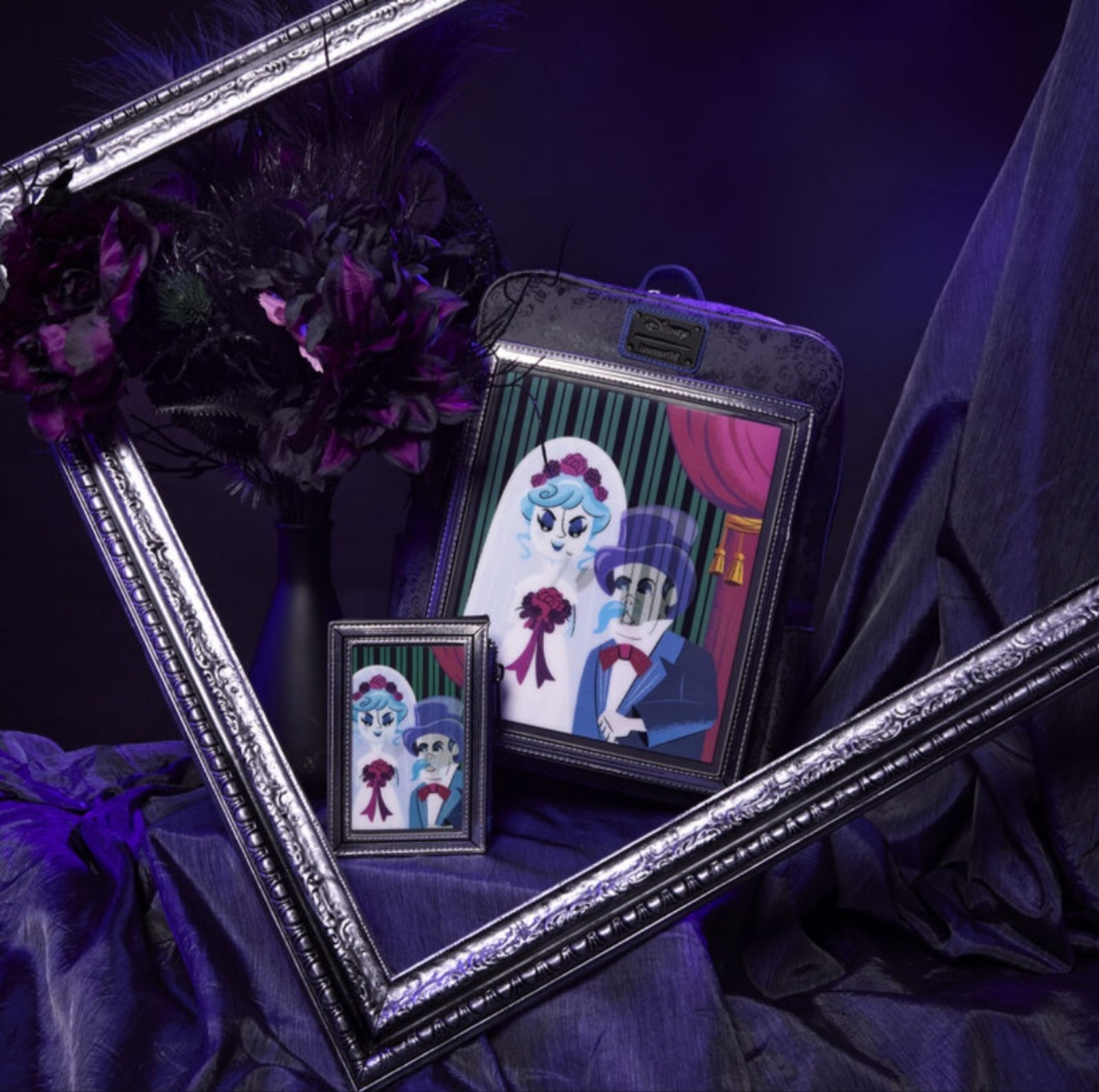 Loungefly Disney The Haunted Mansion lenticular backpack and cardholder