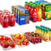 Refrigerator Pantry Organizer Bins Clear Food Storage Baskets for Kit Set Of 8