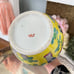 Japanese Ginger Jar Bright Yellow Floral Playing Geishas 7.25”H no Lid Japan
