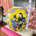 Japanese Ginger Jar Bright Yellow Floral Playing Geishas 7.25”H no Lid Japan