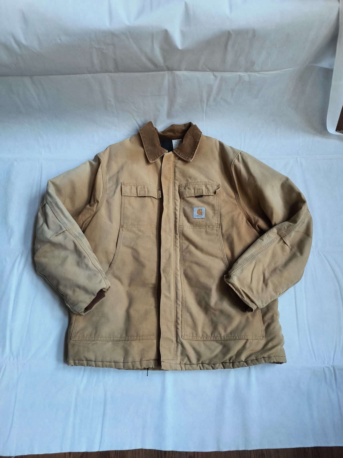 Vintage Carhartt Jacket Mens Brown Duck Arctic Quilt Lined Chore Barn 52 2XL