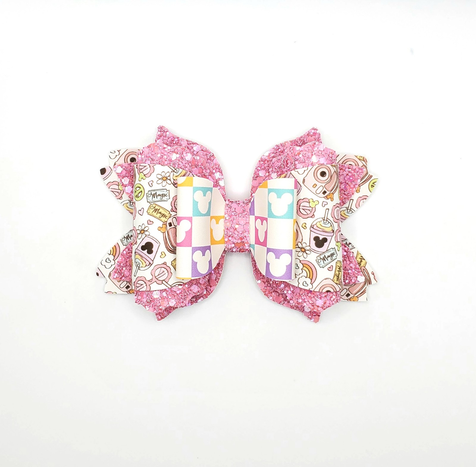 Hair Bow on a Clip 5 inch - Disney - 100 Year Celebration Collection Hair Bow on a Clip 5 inch - Disney - 100 Year Celebration Collection