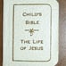 ANTIQUE 1932 MINI WHITE RED CHILD BIBLE
