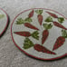 Beaded placemats carrots Easter