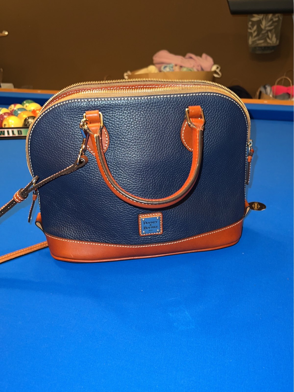 NWT Dooney & Bourke Zip Zip Pebble Leather Satchel