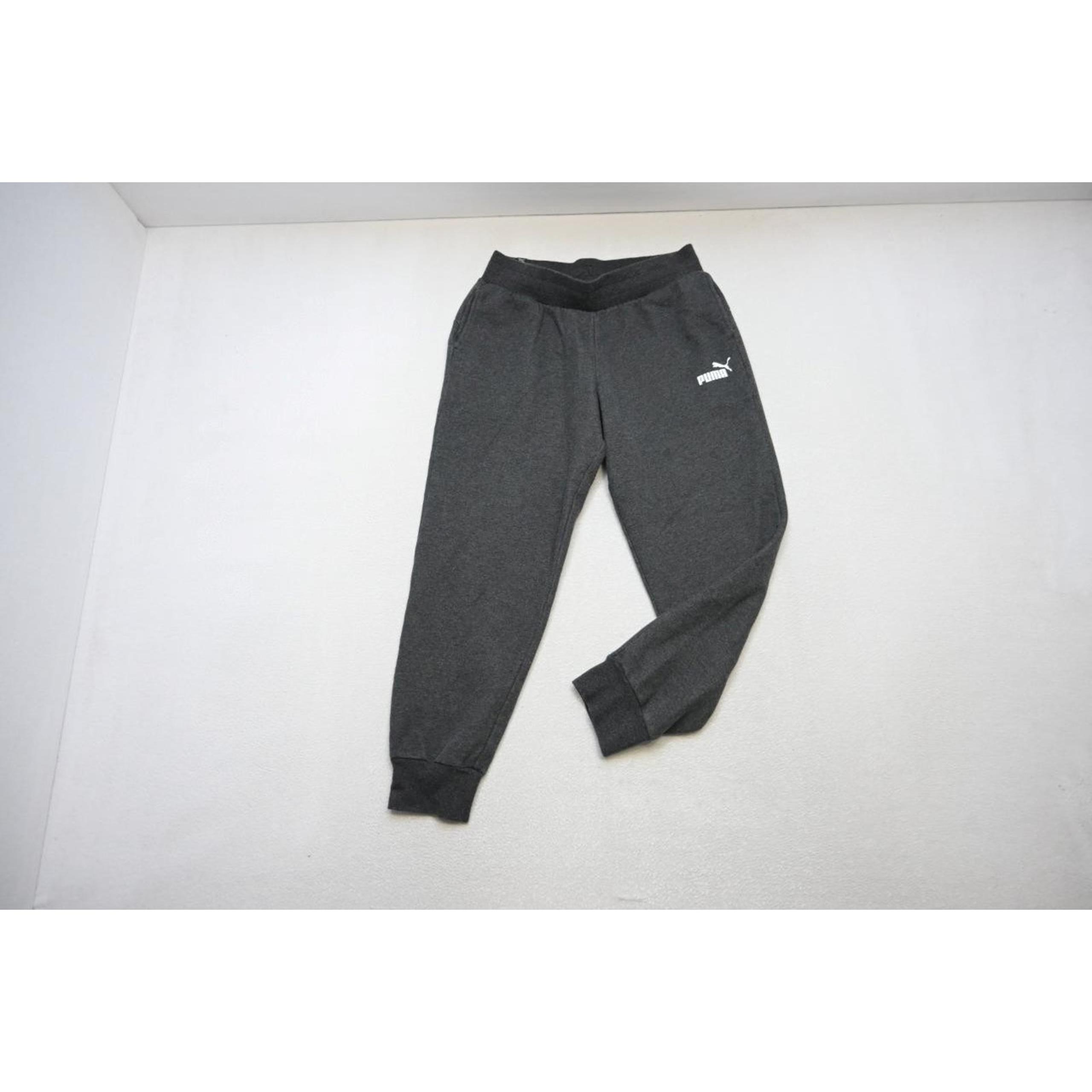 Puma Joggers Sweat Pants Taper Cotton Blend Gray W/Pockets Womens Size Medium