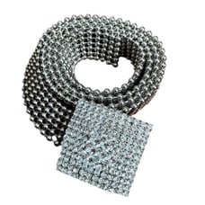 Vintage Mesh Crystal Buckle Belt