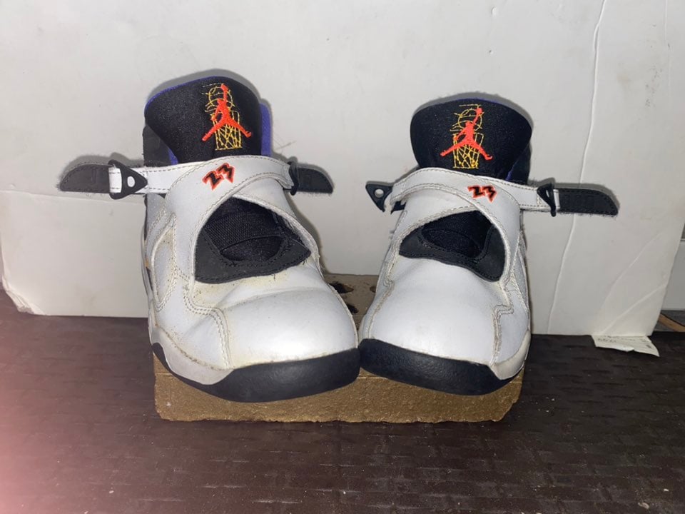 Childrens Nike Air Jordan 8 Retro 3 Peat Basketball Shoe 305381-142 Size 12C