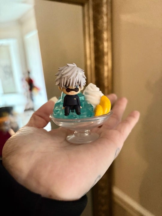 JJK Gojo Satoru Parfait Noru Punitop Mini Figure Dessert Kuji Prize Rare Mascot