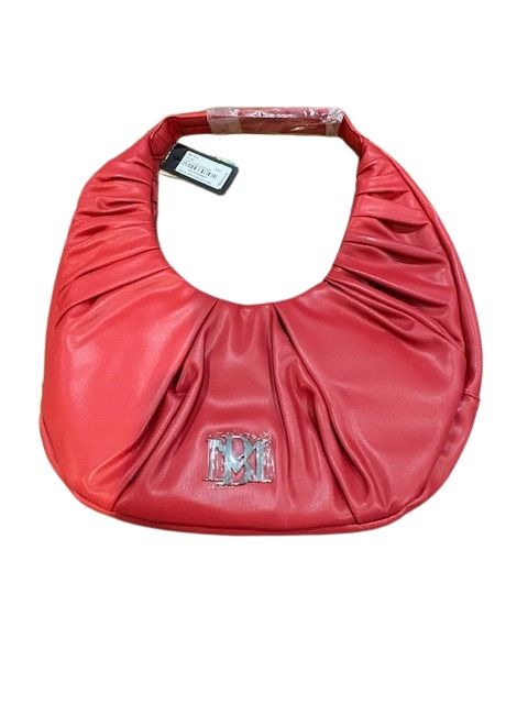 Badgley Mischka Vegan Leather Pleats Shoulder Bag in Red – BRAND NEW!