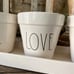 Rae Dunn Planter Set live love plant with tray