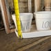 Rae Dunn Planter Set live love plant with tray