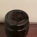 Vintage L.E. Smith Black Amethyst Floral Vase 8.75”