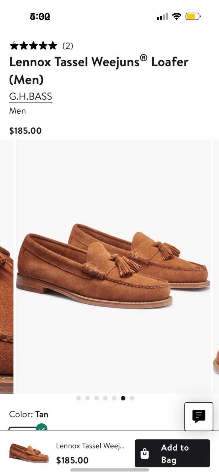 GH Bass Men’s Loafers 9.5 Lennox Tassel Weejuns