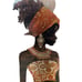 African Tribal Woman Canvas Wall Art Vertical Panel