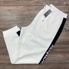 Polo Ralph Lauren Men’s Big & Tall Jogger Pants White Black Stripe Size 2XLT NWT