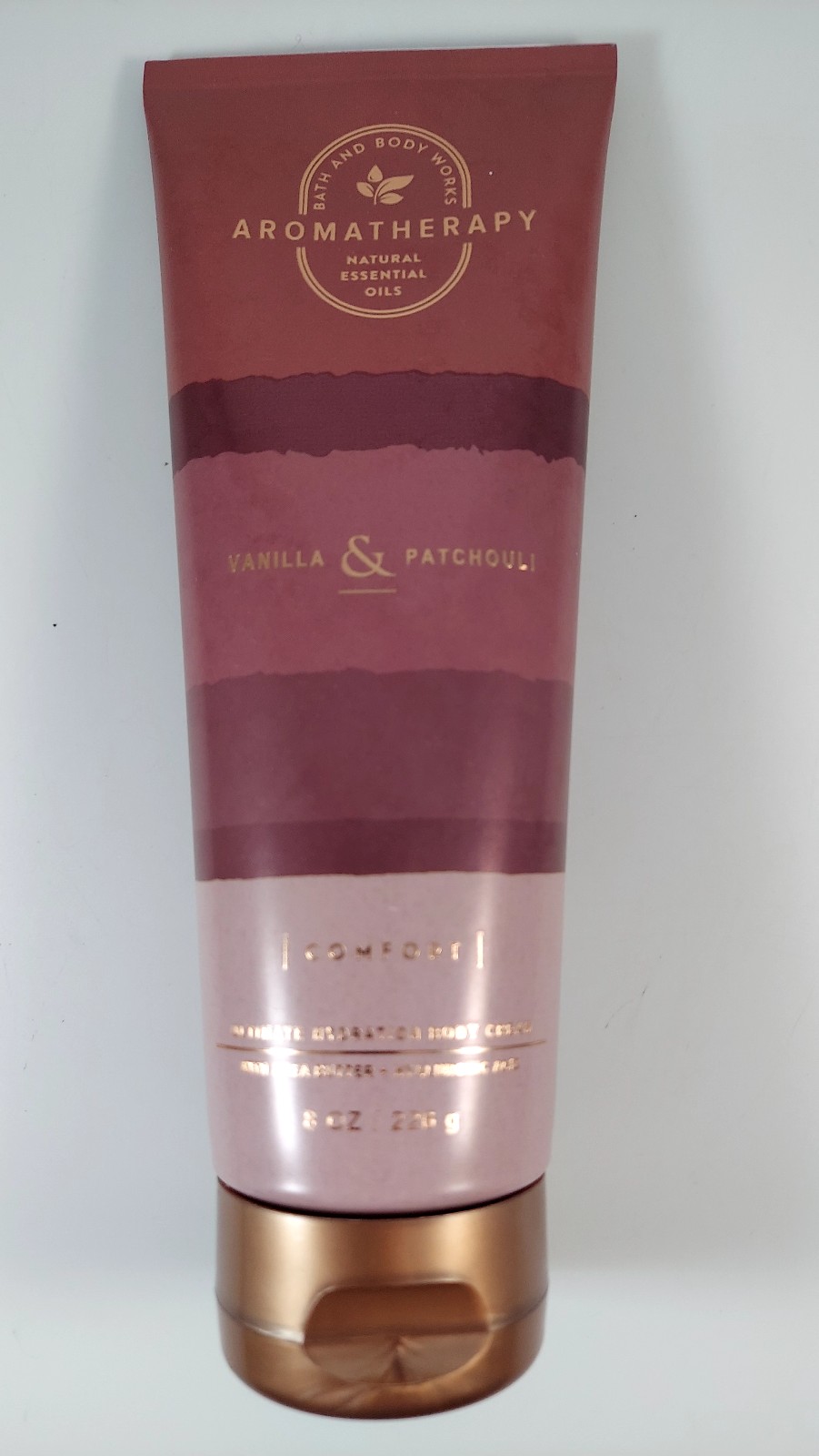 Bath and Body Works Aromatherapy Vanilla & Patchouli Body Cream Approx 98% Full