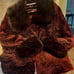 Faux lamb jacket and faux fur collar