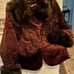 Faux lamb jacket and faux fur collar
