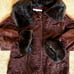 Faux lamb jacket and faux fur collar