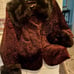 Faux lamb jacket and faux fur collar