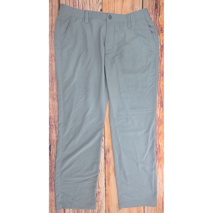 Under Armour Mens Gray Performance Stretch Pants Size 38/32 Nylon Blend
