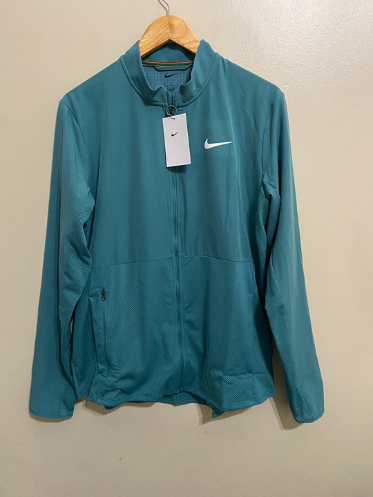 Nike Court Hyperadapt Advantage Full-Zip Tennis Jacket Teal Mens M DV7387-379