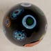 Vintage Handblown Black Murano Glass Millefiori Paperweight