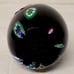 Vintage Handblown Black Murano Glass Millefiori Paperweight