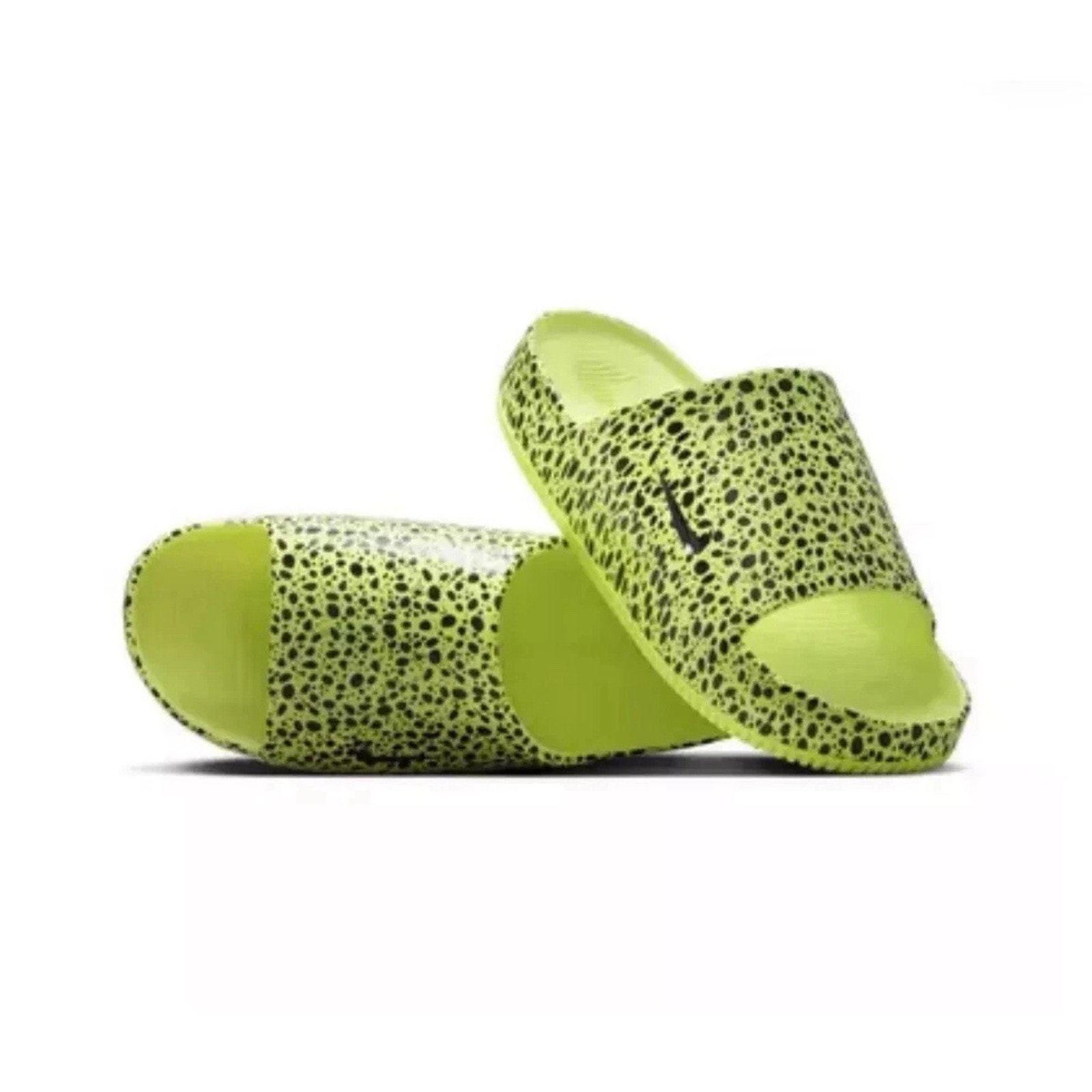Nike Calm Slide Electric Print NS Men Size 9 Volt Black NEW / HF1067-700