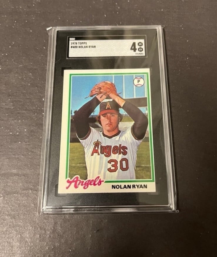 1978 Topps baseball card Nolan Ryan # 400 graded HOF Angels California SGC