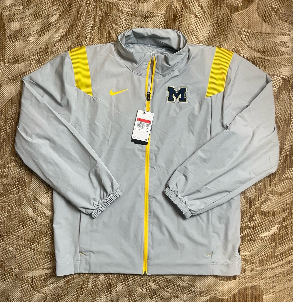 NEW Sz LG Nike Michigan Wolverines Football On-Field Sideline Jacket DN6238-007