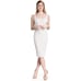 DRESS THE POPULATION Nicole Stretch Lace Sheath Dress, Off White, XXL