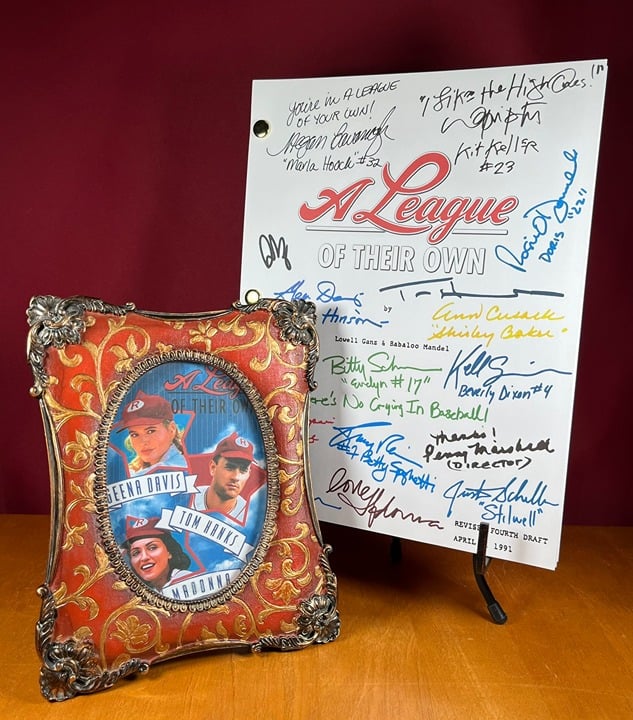 A League of Their Own Script Signed- Autograph Reprints- Baseball- Tom Hanks