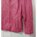 Liz Claiborne womens large 100% genuine leather jacket rose pink full zip