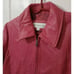 Liz Claiborne womens large 100% genuine leather jacket rose pink full zip