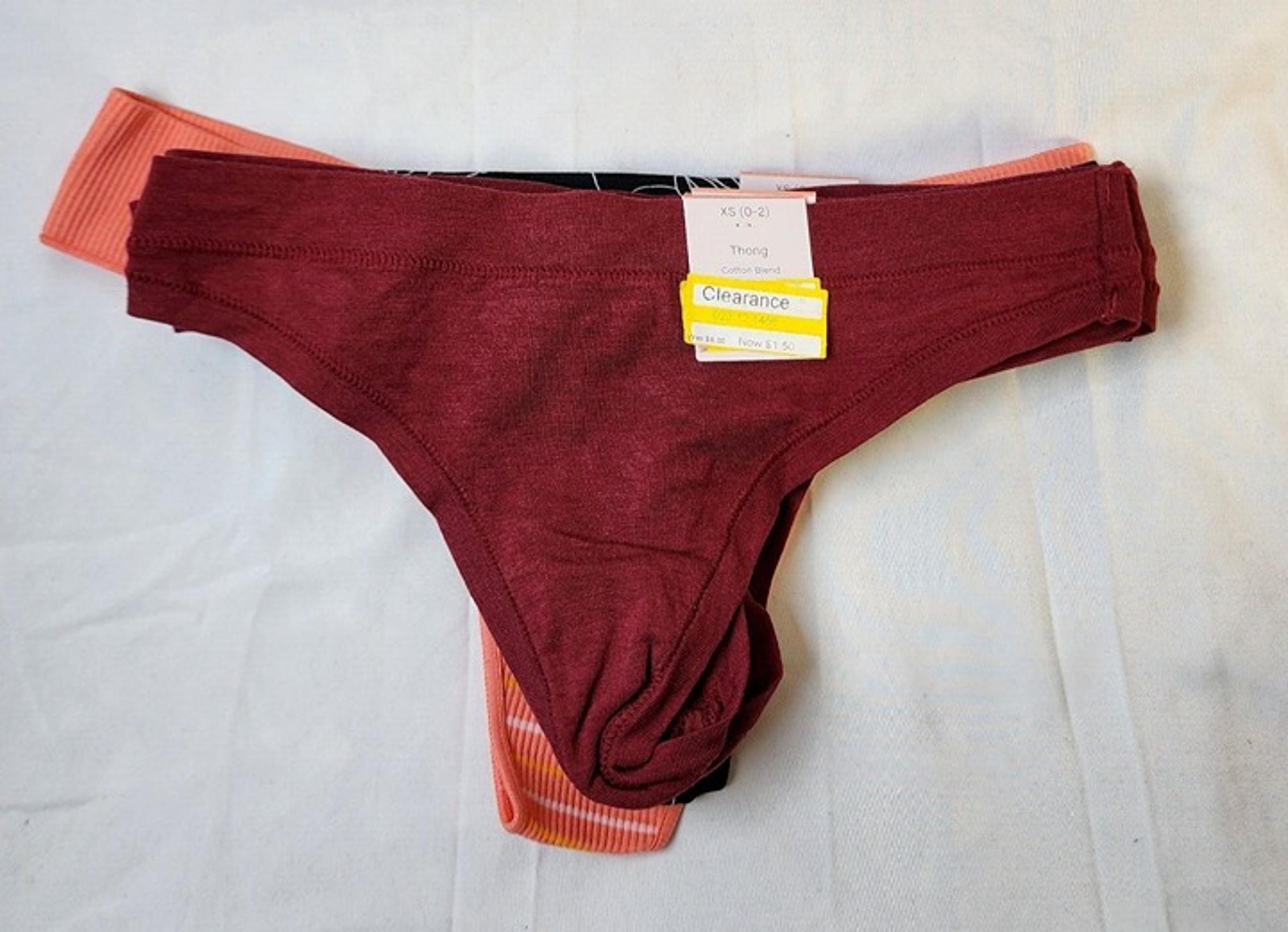 New Auden Women's Multicolor 6 Pack Low-Rise Thong Underwear Size XS Lot 151