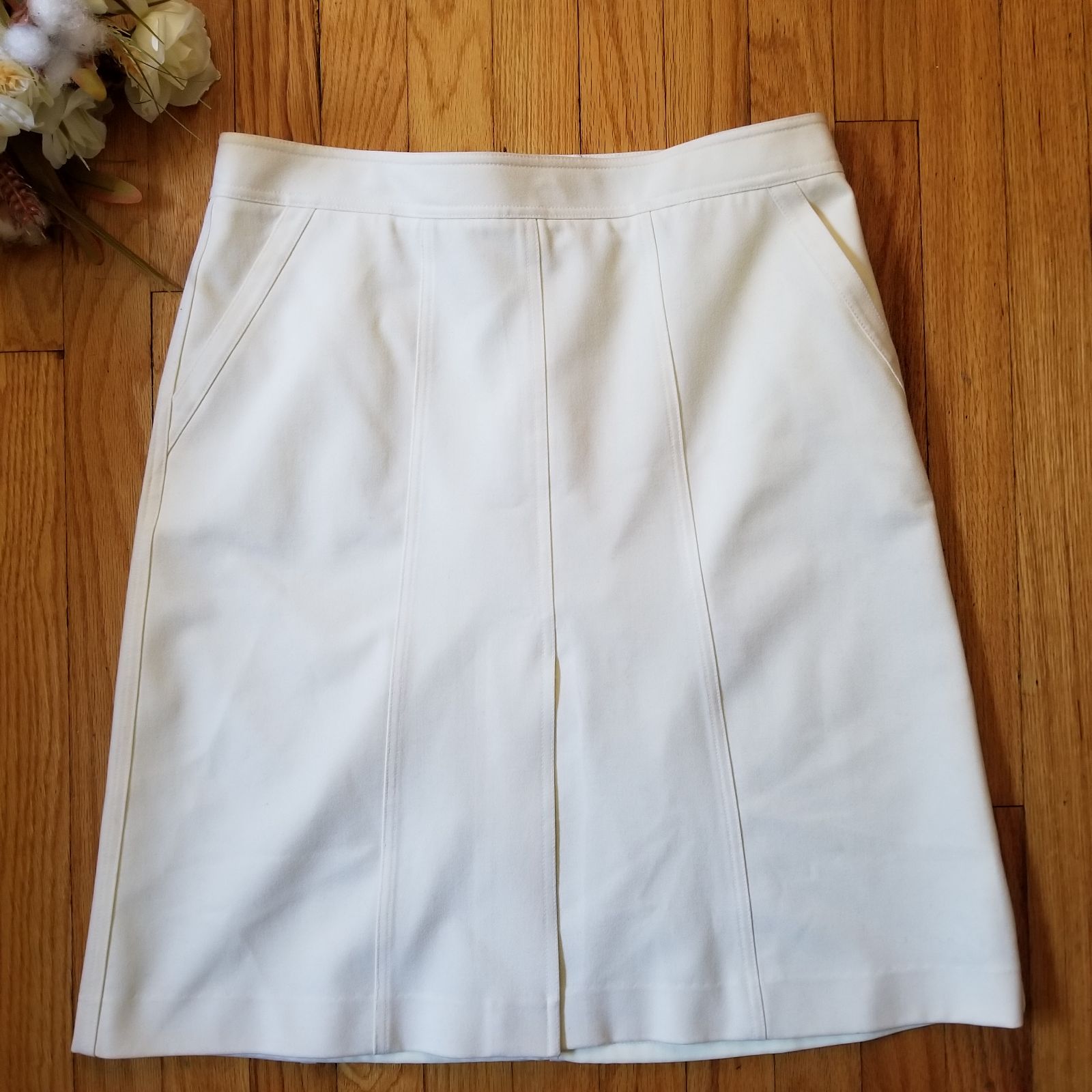 Theory A-line Skirt Ivory 12