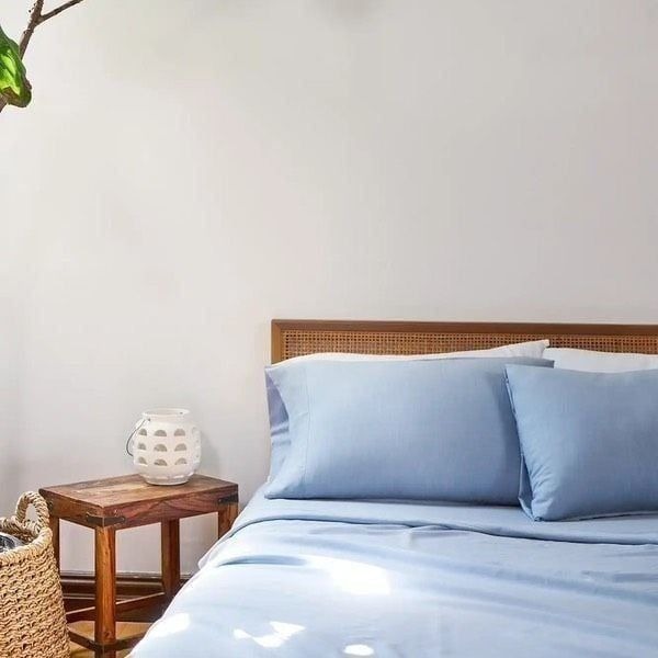 NWOT Buffy Eucalyptus Breeze Powder Blue King Pillow Shams Pillow Cases NEW