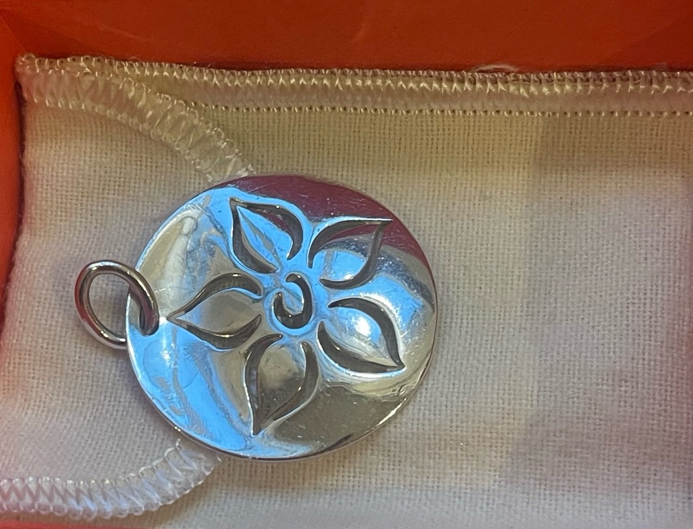 James Avery large flower cut out pendant