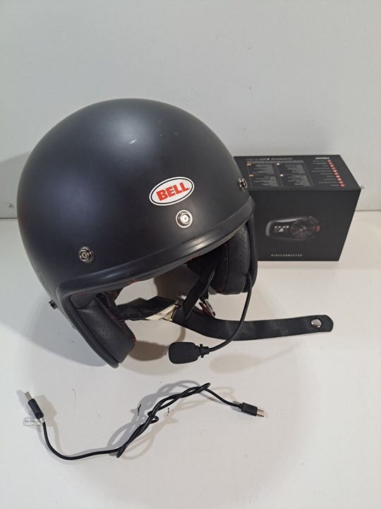 Bell XL Open Face Motorcycle Helmet W/Sena 5S Bluetooth Communication System