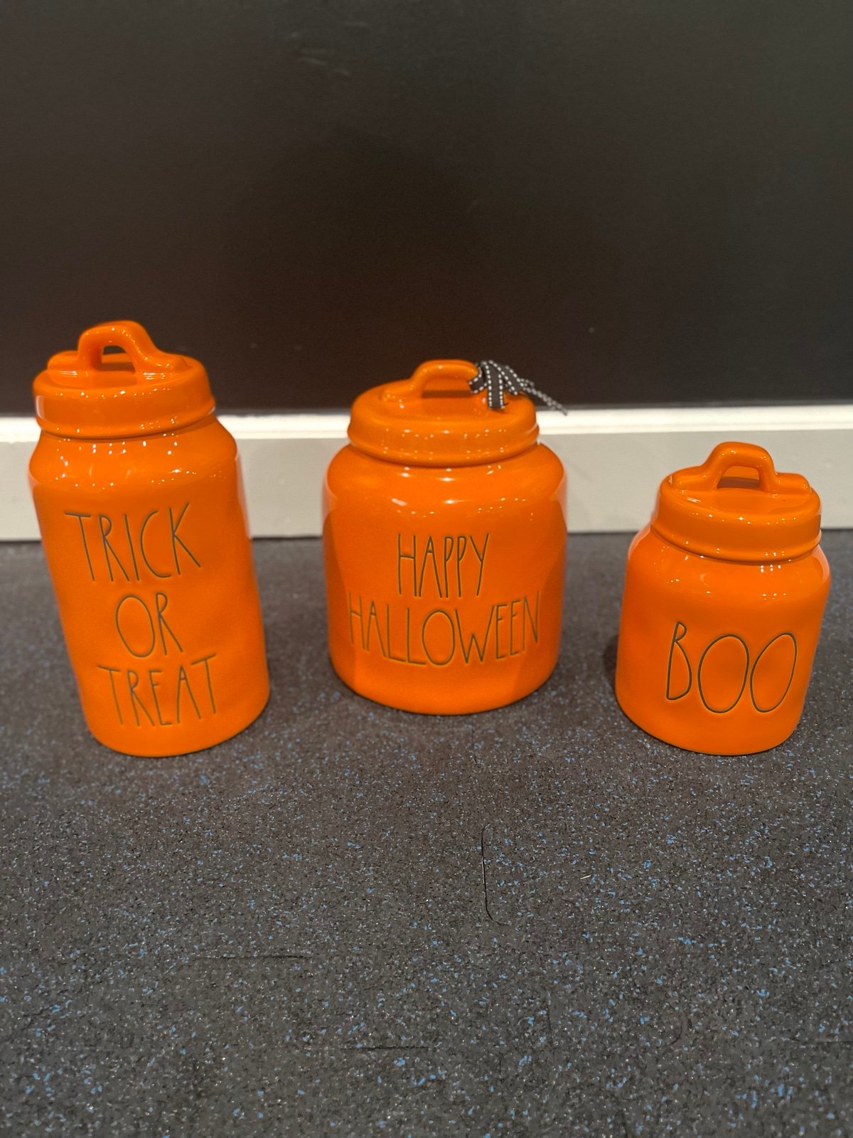 Rae Dunn Halloween canister set of three