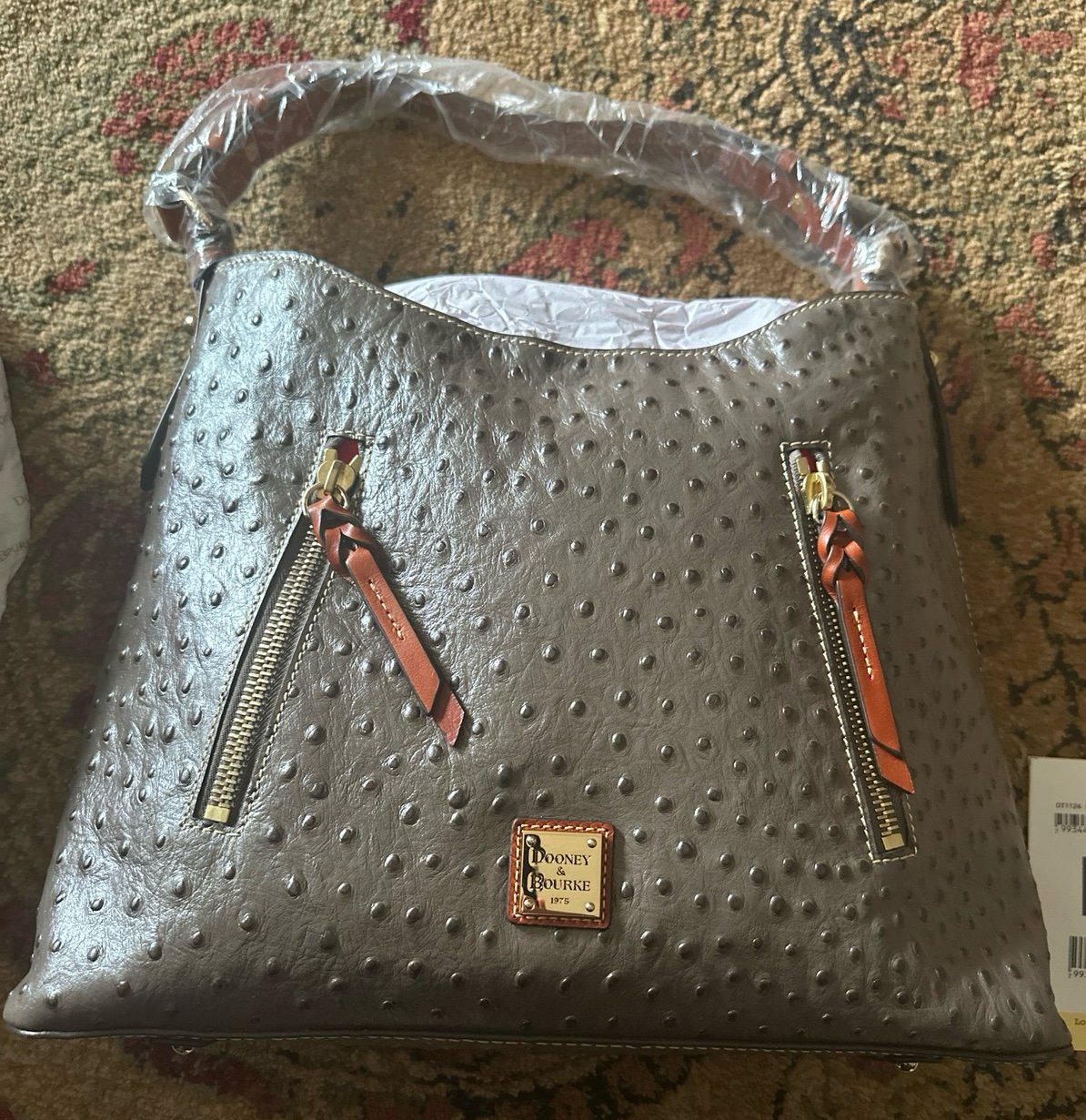 Dooney&Bourke Cooper Hobo Pewter Nwts