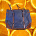 Coach Navy Signature Jacq uard British Tan Trim Tote F11527
