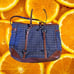 Coach Navy Signature Jacq uard British Tan Trim Tote F11527