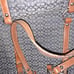 Coach Navy Signature Jacq uard British Tan Trim Tote F11527