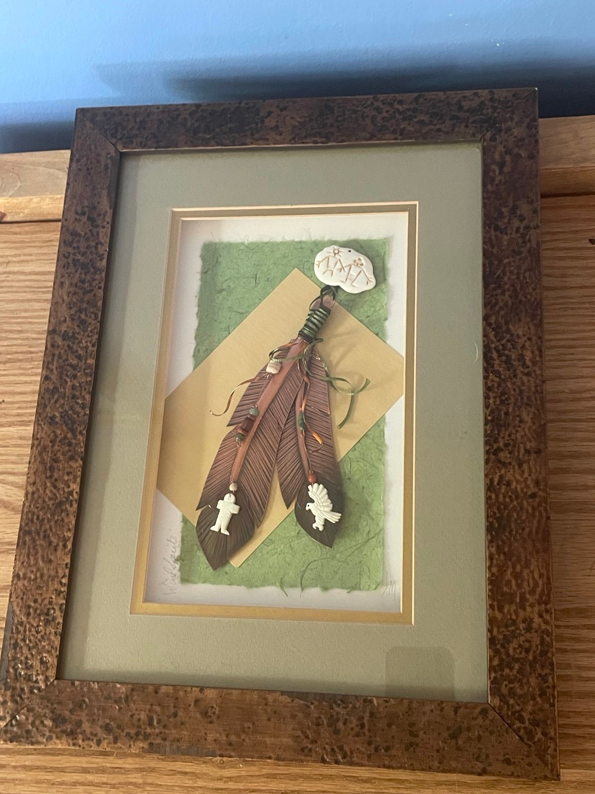 Jean & Mark Oberkirsch Copper Designs WIND SPIRITS Shadowbox Frame Signed